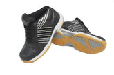 Zigaro Badminton Shoes For Men (Black, Silver)